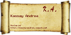 Kassay Andrea névjegykártya